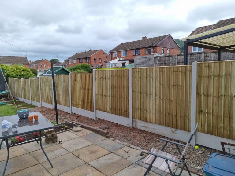 landscaping project landscape fencing and path work carried out by robert lewis landscapes
